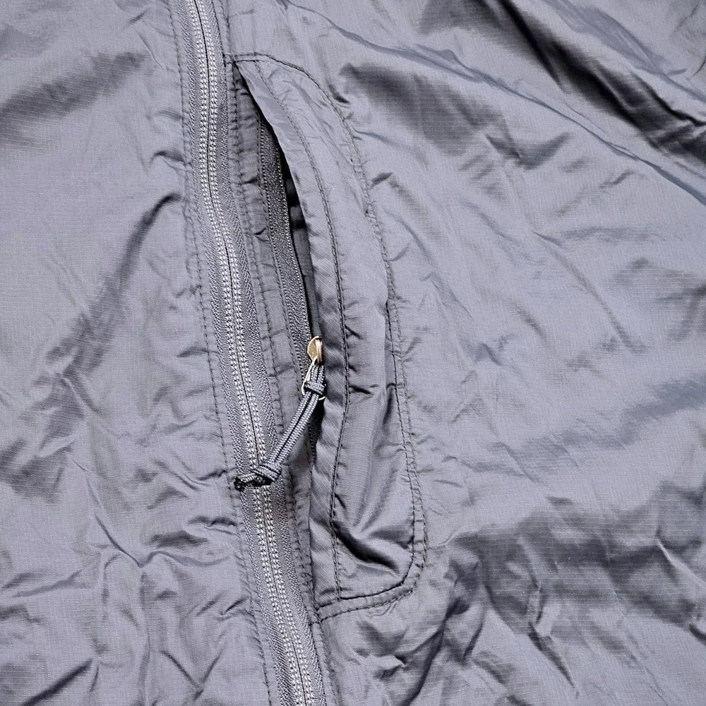 L.L.Bean Jacket Mens XL Tall Blue Fleece Lined Nylon Full Zip Gorpcore‎